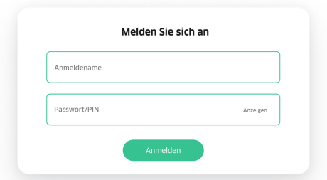 Anmeldename und Online-Banking-PIN eingeben