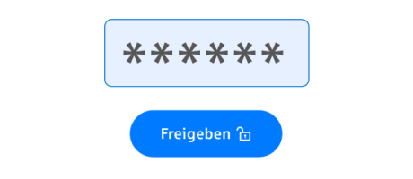 Ein Eingabefeld mit einem verschlüsselten Passwort