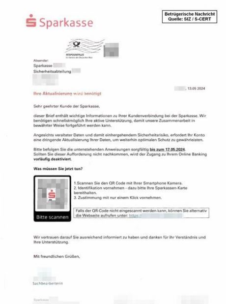 Phishing-Mail BW-Bank