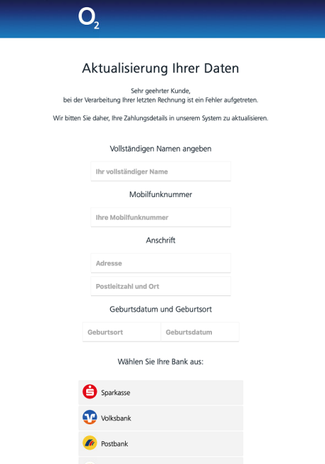 Phishing-Mail BW-Bank