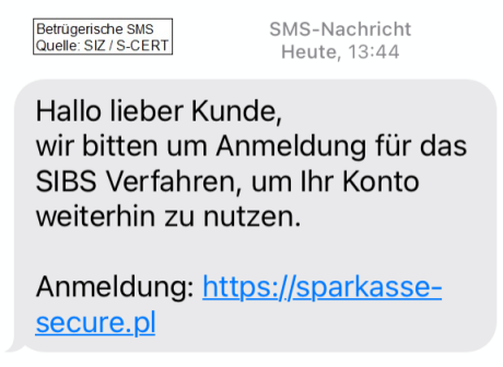 Phishing-Website BW-Bank