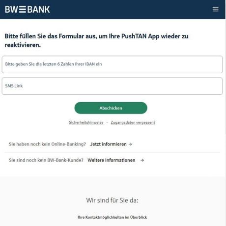 Phishing-Website BW-Bank