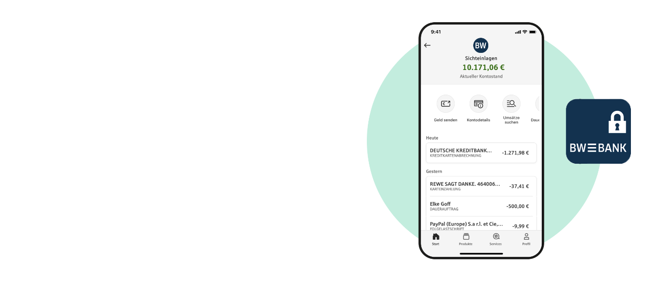 Finanzstatus in App Sparkasse Smartphone