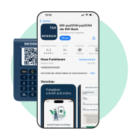 chipTAN-Generator und S-pushTAN-App auf Smartphone