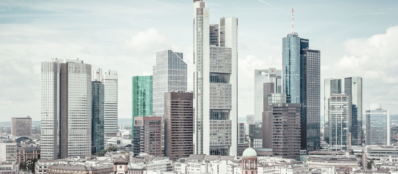 Blick auf Frankfurter Skyline